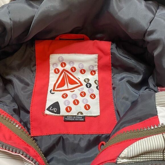 FIREFLY Ski Jacket Coat White Hooded Checkered Size Large Nancy Full Zip Hooded - Picture 4 of 10